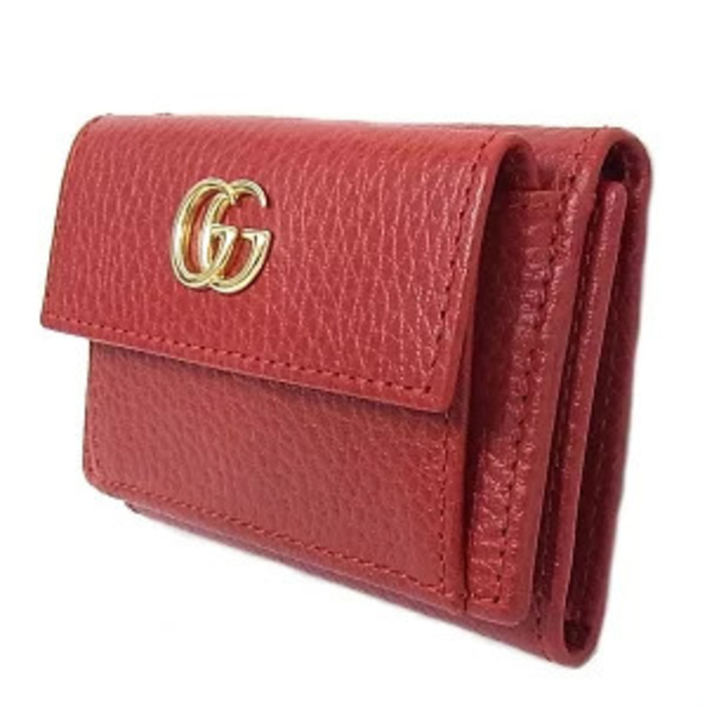 Gucci Tri fold Wallet Closure GG Marmont Compact Leather - Picture 3 of 3